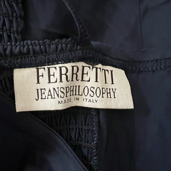 Last call - donating Feretti Jeans Gorgeous navy blue thick satin cocktail - Picture 8 of 8